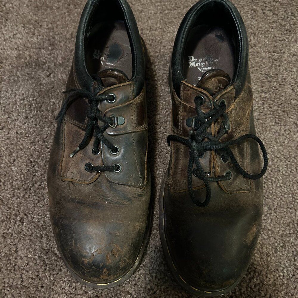 Dr. Martens GUNBY Brown Industrial Steel Toe Work Shoes Size 12